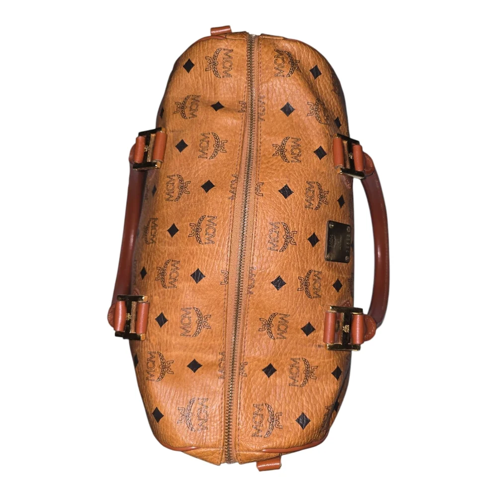 MCM Cognac Visetos Boston Bag, WITH COA - Picture 6 of 17